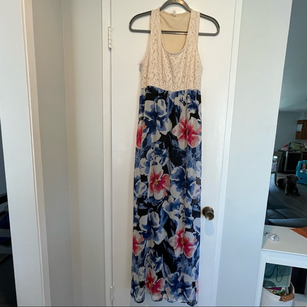 PinkBlush Maternity Maxi Dress, size M